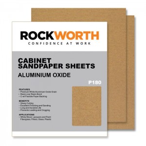 Rockworth Cabinet Sanding Sheets - P180 (50 Pack)