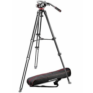 Manfrotto MVK502AM-1 Pro Video Aluminium Kit MVH502A + MVT502AM Tripod + Padded Bag