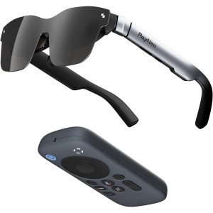 Portable GTV Media and RayNeo Air 2s Glasses Bundle - 201" Micro OLED- 120Hz- 600 Nits- 64GB Storage- 5.5-Hour Battery | XR Glasses Compatible with iPhone- Android- Gaming Consoles