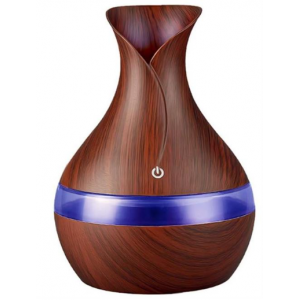Casey Ultrasonic Aroma Portable Humidifier Dark Wood Grain Finish