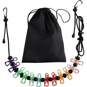 Retractable Portable Clothesline with 12 Clips - Perfect for Travel &amp; Home Use