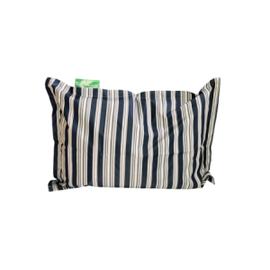 PoolPillow Navy Grey White Stripe Standard Complete Pillow