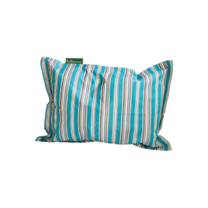 PoolPillow Turquoise Grey White Stripe Standard Complete Pillow