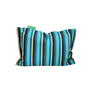 PoolPillow Turquoise Navy Beige Stripe Standard Complete Pillow
