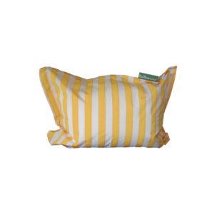 PoolPillow Yellow White Stripe Standard Complete Pillow