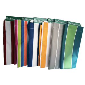 PoolPillow Grey White Stripe Replacement Cover