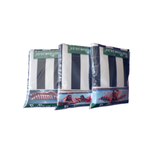 PoolPillow Grey Thin White Stripe Standard Flatpack