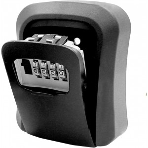 Outdoor Key Lock Box - Secure Key Storage with 4-Digit Combination- Heavy-Duty Weatherproof Design