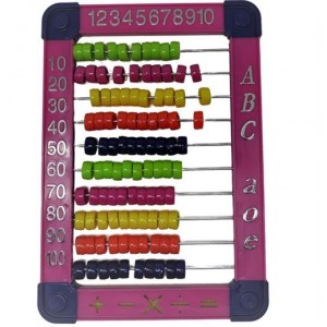 Brainware Bear Pink Plastic Abacus 100 Beads