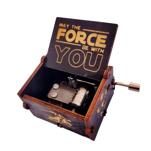 Handcrafted Star Wars Wooden Music Box – Perfect Gift for Fans and Collectors