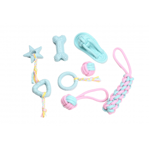 Puppy Teething Chew Toys &amp; Dog Rope Toys for Aggressive Chewers | Safe &amp; Durable | Set of 8