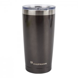 Kaufmann Double Wall Tumbler with Lid - Gray - 500ml