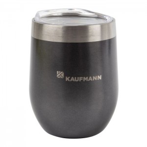 Kaufmann 350ml Double Wall Tumbler with Lid - Gray