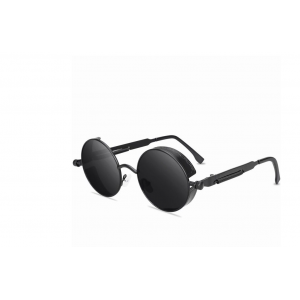 Round Metal Frame Sunglasses (Black) | Stylish &amp; Durable Eyewear