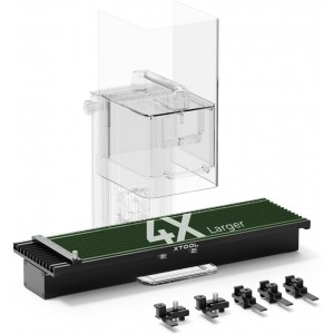 xTool F2/F1/F1 Lite Slide Extension - Expand Laser Engraving Area to 115x400mm- Includes 5 Clamps for Stability &amp; Accuracy- Compatible with xTool F2/F1/F1 Lite