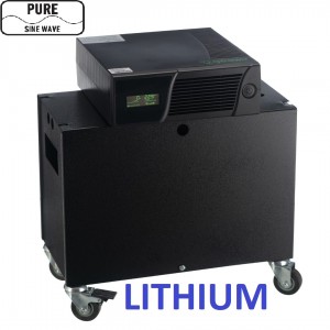 Geewiz 1000VA PURE SINE Inverter Trolley + 1x 100AH LITHIUM Battery (6 HOUR BATTERY LIFE) KIT - 600W With LITHIUM Battery (+-6000 cycles) - 1280Wh *REFURB*