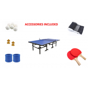 Table Tennis Table (18mm) - Fast &amp; Competitive Play - Accessories Included