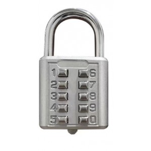 10 Digit Combination Lock - for Securing Lockers- Gates- Bikes- and More