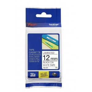 BROTHER TZE-231 P-Touch Label Tape - 12mm Black on White 8m