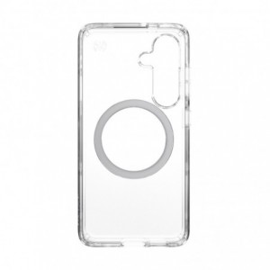 Speck Presidio Perfect Clear Magnet Case - Samsung Galaxy S25 - Clear &amp; Chrome