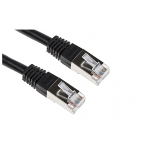 Acconet CAT6 UTP Flylead- 1 Meter- Straight- Stranded Cable- Moulded Boots and Plugs- Black