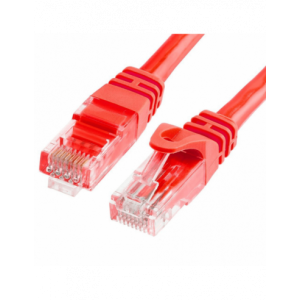 Acconet CAT6 UTP Flylead- 0.5 Meter- Straight- Stranded Cable- Moulded Boots and Plugs- Red