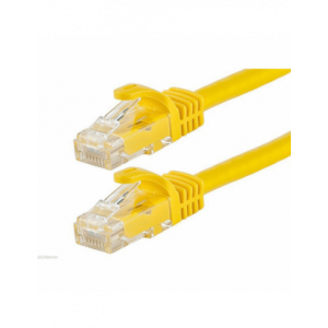 Acconet CAT6 UTP Flylead- 2 Meter- Straight- Stranded Cable- Moulded Boots and Plugs- Yellow