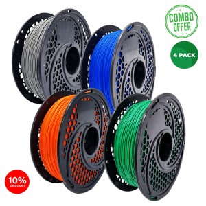 SA Filament PLA + PETG SPEED Combo Pack - PLA Grey / PLA Blue / PETG Speed Orange / PETG Speed Green Filaments 1kg 1.75mm