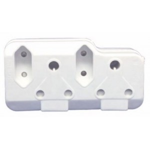 Plug Adaptor - 2x5A(2-prong)- 2x16A(3 x prong)