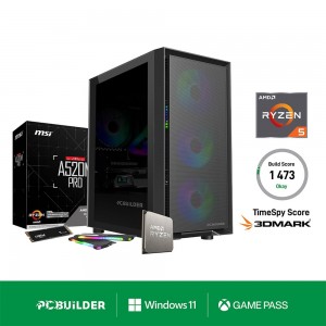 PCBuilder AMD Ryzen 5 Gaming PC DEFENDER Windows 11
