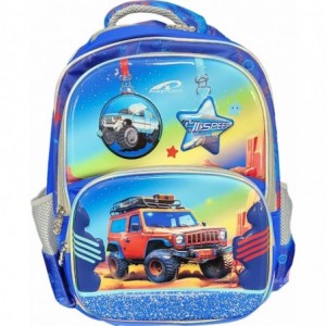 16" 3D Car Kids Backpack