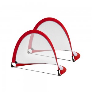 Pop-Up Soccer Goal Post - with Carry Bag (Red) - 2 Pack