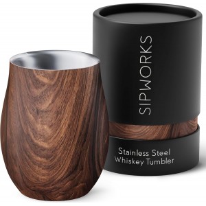 Whiskey Tumbler - 8 oz Stainless Steel Tumbler with Double Walled Vacuum Insulation