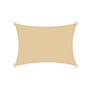 Beige Rectangle Sun Shade Sail 4m x 8m | Outdoor Garden Canopy