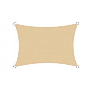 Beige Rectangle Sun Shade Sail 3m x 6m | Outdoor Garden Canopy