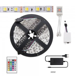 5050 RGB LED Strip Lights with IR 24-Button Remote with Wi-Fi