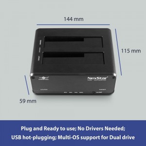 NexStar JX USB 3.2 Gen1 Dual Bay Dock for SATA Drive with Clone Function