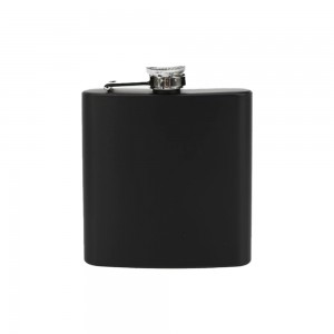 Black Stainless Steel Hip Flask - Available in Various Sizes