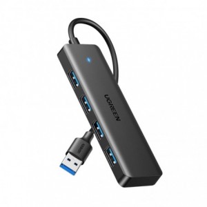 UGREEN 4-in-1 USB 3.0 Hub -5Gbps Data Transfer - Grey