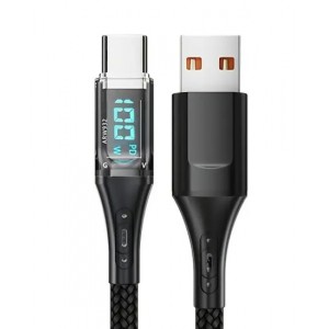 USB Type-C Fast Charging Cable with Digital Display (120W Max)