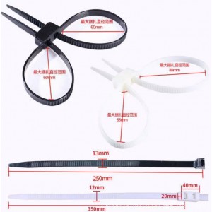 Heavy Duty Nylon Flexi Cuffs / Double Locking Zip Tie Handcuffs - 5 Pack