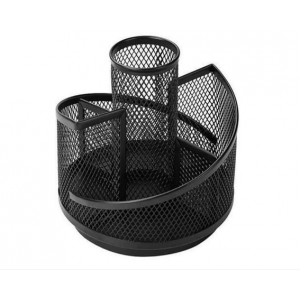 Brainware 5 Way Black Steel Mesh Rotating Pen