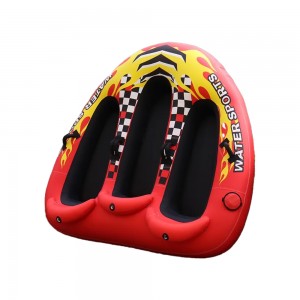 Towable Watersports Inflatable Tube - 3 Person - Red