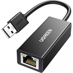 UGREEN CR110 Ethernet Adapter | USB 2.0 to RJ45 - Black