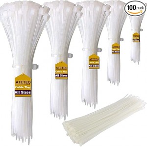 Acconet 100 Pack White 370x4.8mm Cable Tie | AC-CT-370x48-W