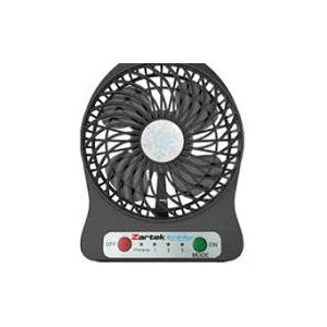Zartek Rechargeable Mini Fan – BLACK- 3 Speeds- Portable- USB type C Rechargeable- 2200mAH Battery
