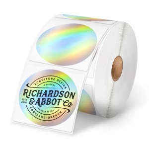 2 inch Thermal Labels - 400pc/roll- Silver Rainbow