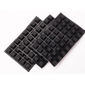 100pcs Self-Adhesive Silicone Bumper Pads for Furniture Protection- Square