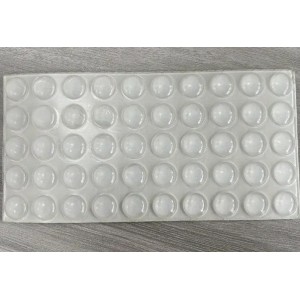 100pcs Self-Adhesive Silicone Bumper Pads for Furniture Protection - Clear