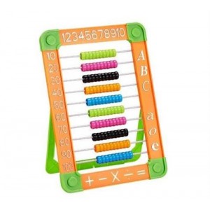 Brainware Bear Orange Plastic Abacus 100 Beads